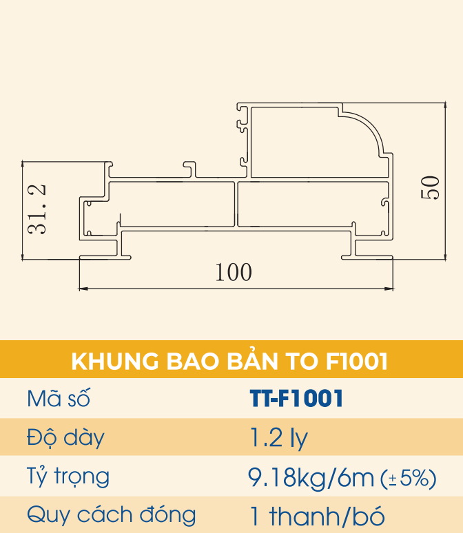 TT-F1001 - Khung bao bản to F1001