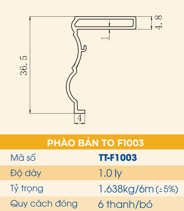 TT-F1003 - Phào bản to F1003