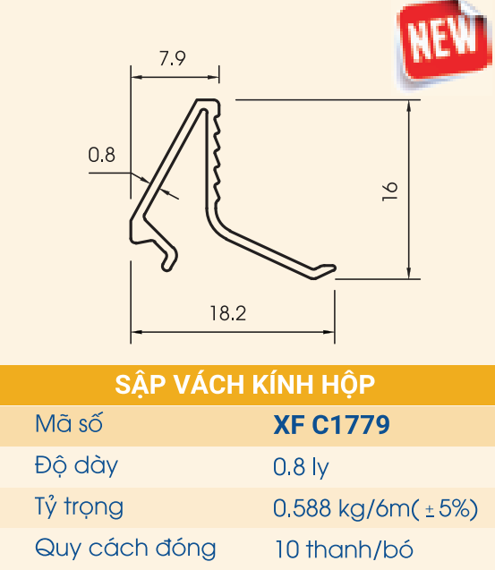 XF-C1779 - Sập vách cải tiến