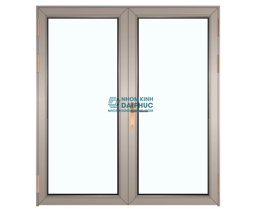 Cửa đi 2 cánh mở quay nhôm Maxpro hệ R70