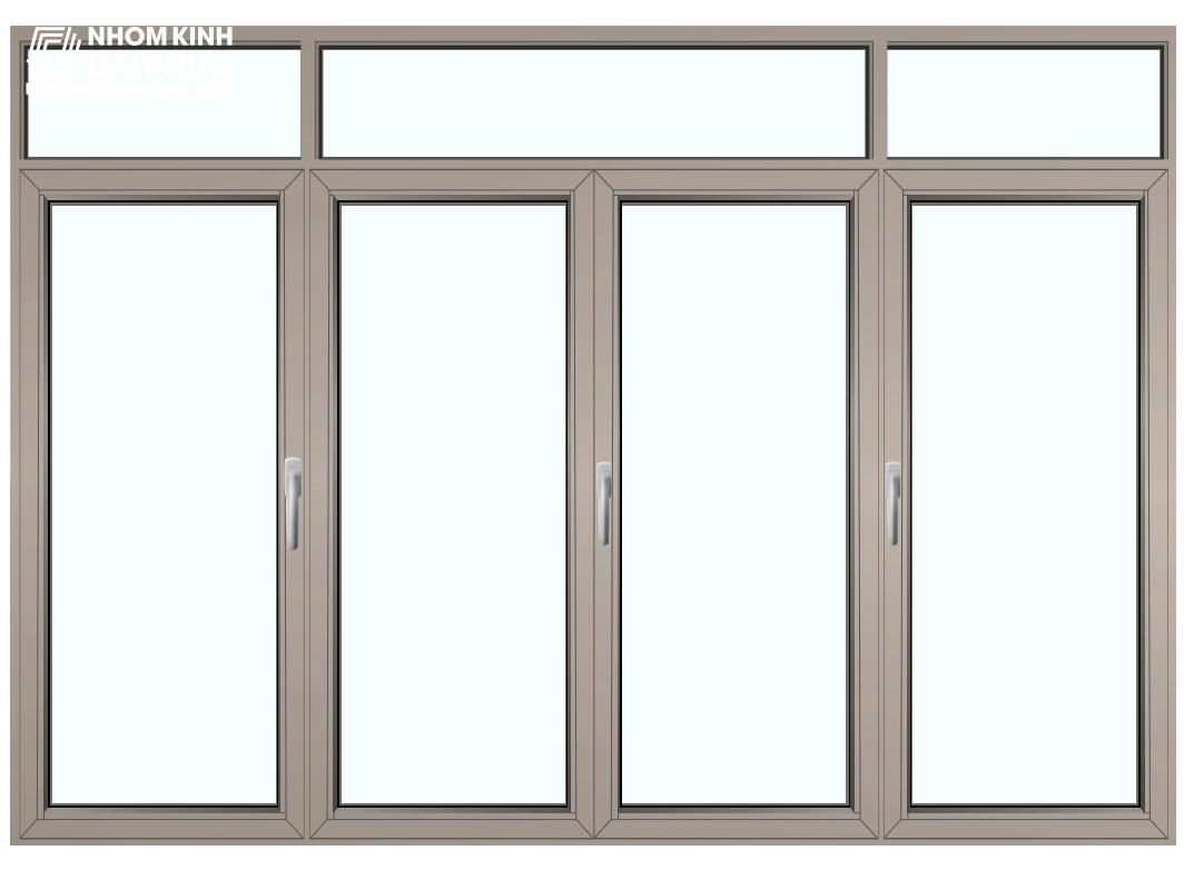  Cửa Sổ Mở Quay 4 Cánh Nhôm Maxpro Hệ R70