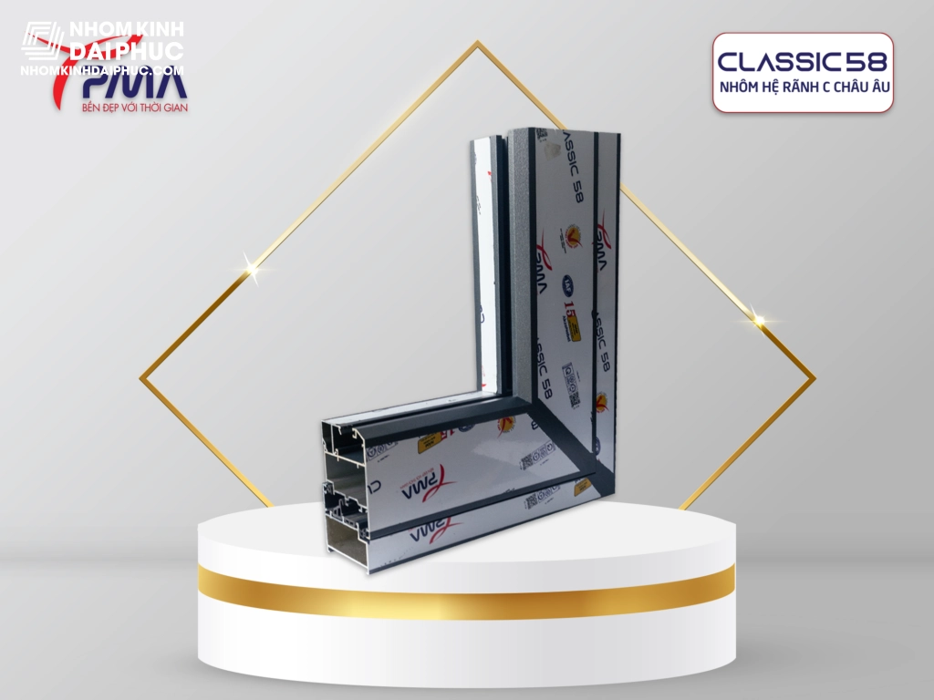 Cửa sổ mở quay nhôm PMA hệ Classic 58