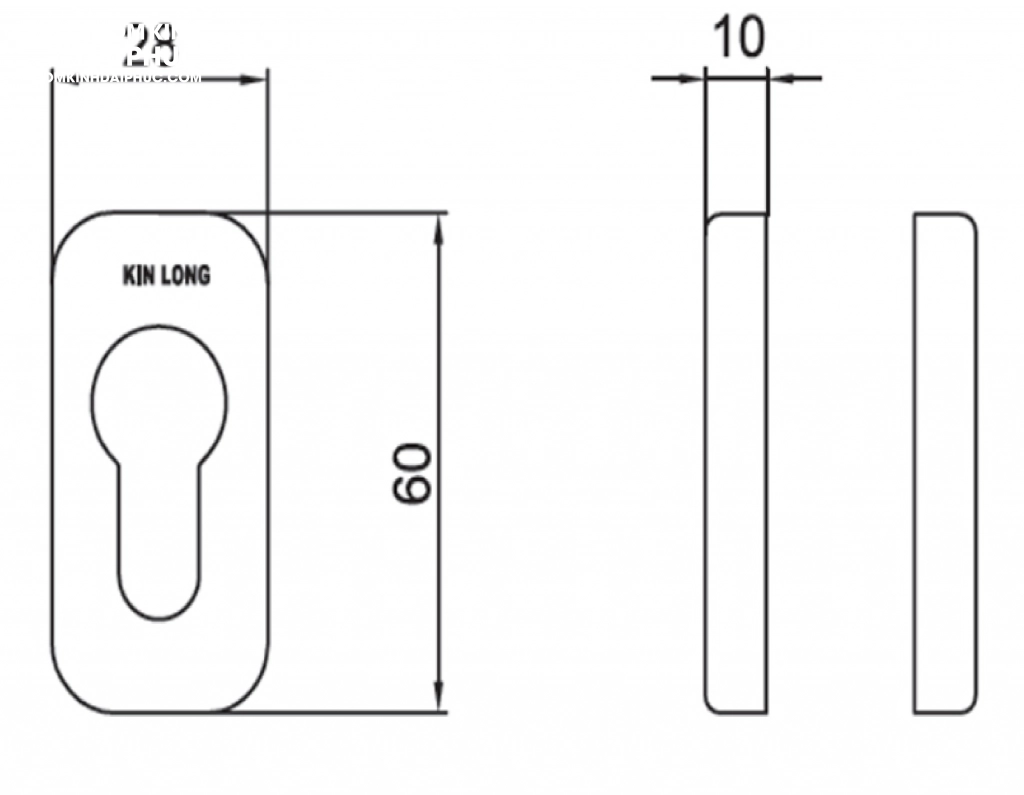 Phụ kiện Kinlong. Miệng ốp lõi khóa MZS60-SH-0