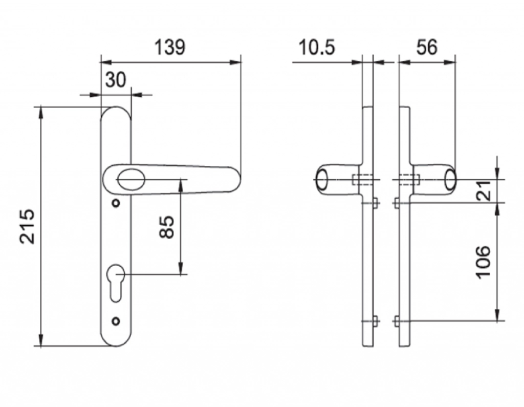 Phụ kiện Kinlong. Tay nắm MZS08-0