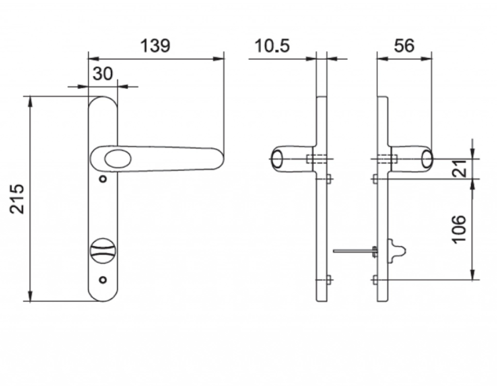 Phụ kiện Kinlong. Tay nắm MZS108A/T-0